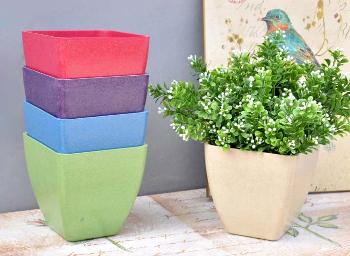 Colored Plastic Flower Pot for Greenhouse
