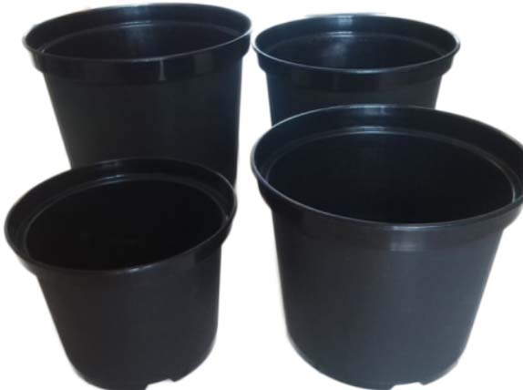 Black Plastic Flower Pot for Greenhouse（four）